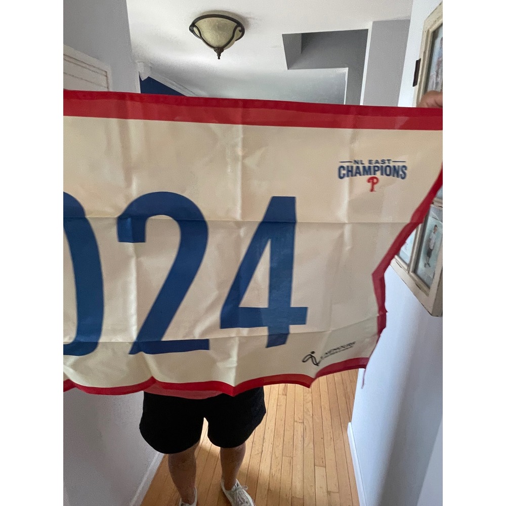 Philadelphia Phillies 2024 NL East Champions Flag MLB Baseball Banner - Picture 4 of 6